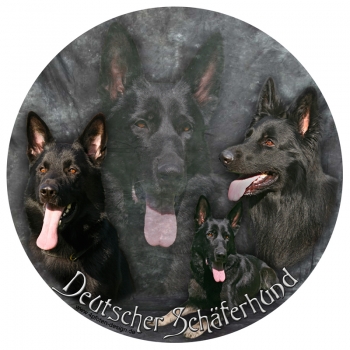 Aufkleber Deutscher Schäferhund, rund